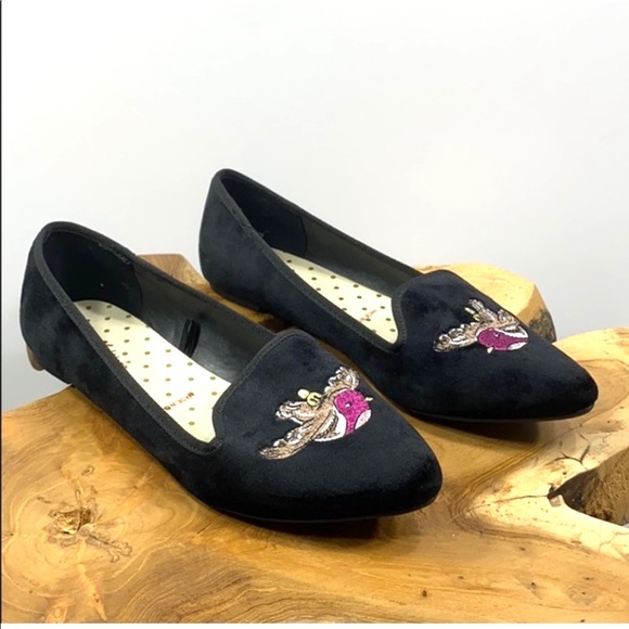 Cath Kidston Shoes - Cath Kidston Embroidered Sparrow Suede Loafers 7